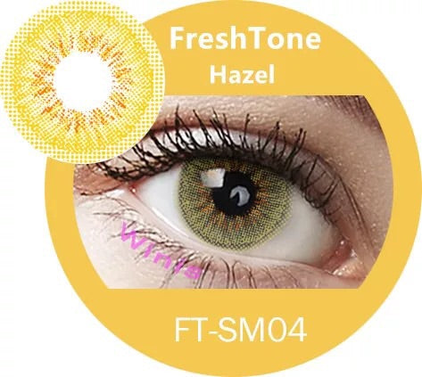 FRESHTONE MELLOW HAZEL COSMETIC COLORED CONTACT LENSES FREE SHIPPING - EyeQ Boutique