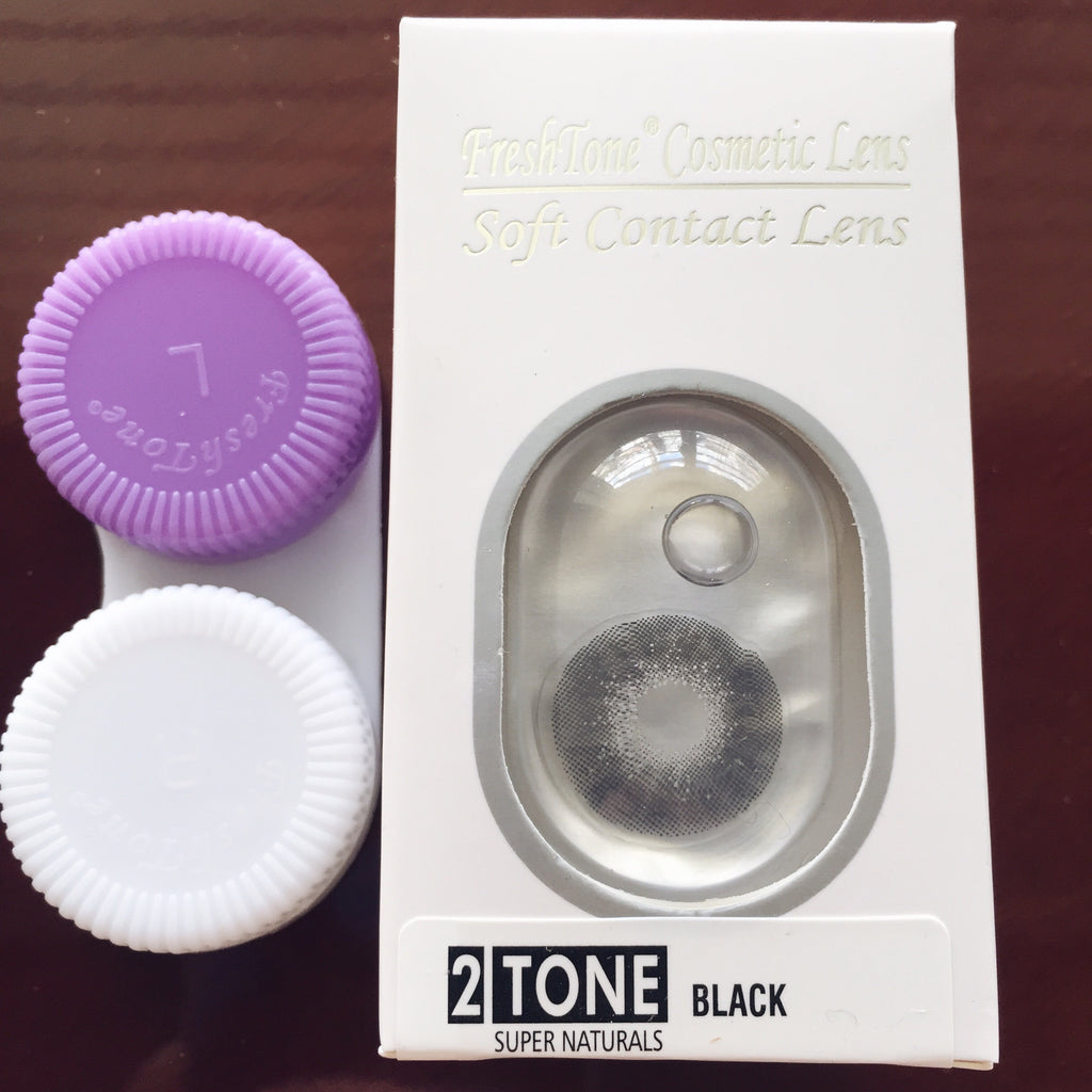 FRESHTONE SUPER NATURALS BLACK COSMETIC COLORED CONTACT LENSES FREE SHIPPING - EyeQ Boutique