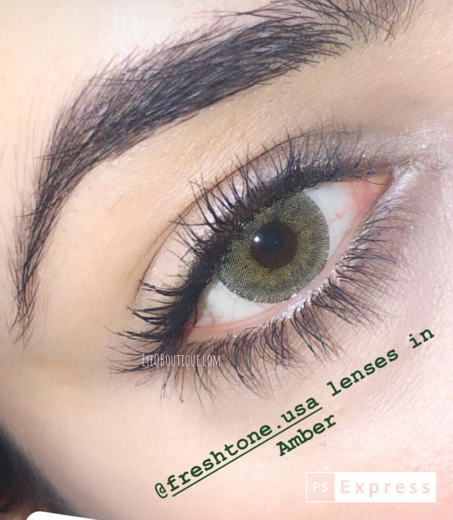 FRESHGO NATURAL AMBAR COSMETIC COLORED CONTACT LENSES FREE SHIPPING - EyeQ Boutique