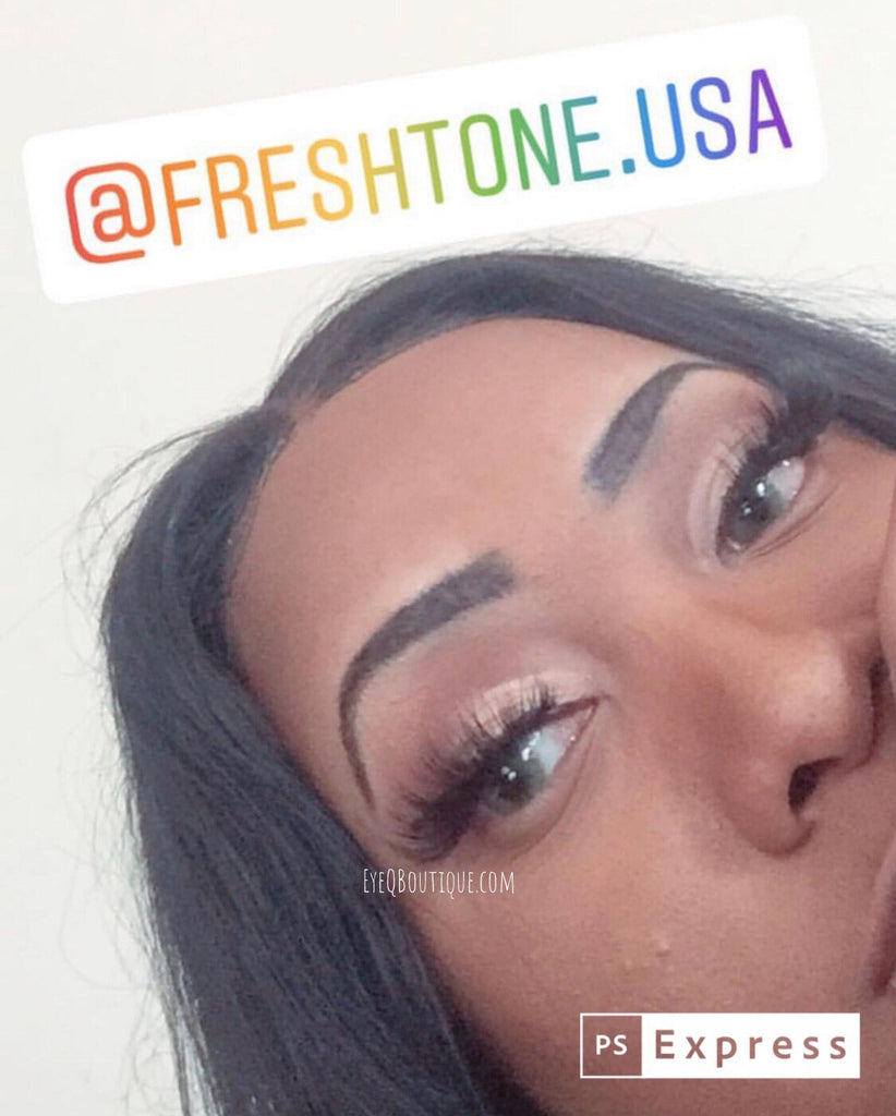FRESHTONE SUPER NATURALS ICY GREEN COSMETIC COLORED CONTACT LENSES FREE SHIPPING - EyeQ Boutique