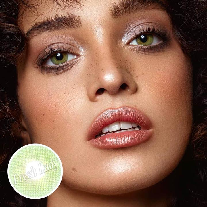 FRESHLADY QUEEN GREEN COLORED CONTACT LENSES COSMETIC FREE SHIPPING - EyeQ Boutique